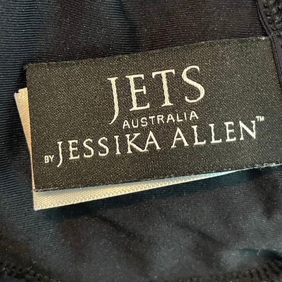 Jets Australia by Jessika Allen Black One-Piece Swimsuit Size 10 Surplice - Picture 6 of 7